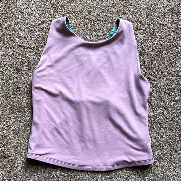 Patagonia Teal and Lavender Patterned Tank Top - Picture 3 of 4